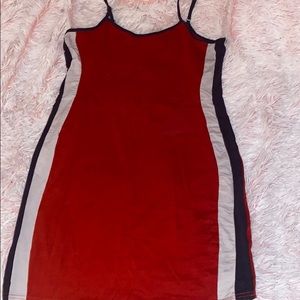 White red blue dress